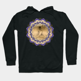 Mandala Golden and Purple Buddha Hoodie